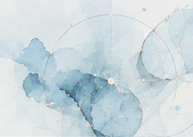 Blue abstract watercolor artwork